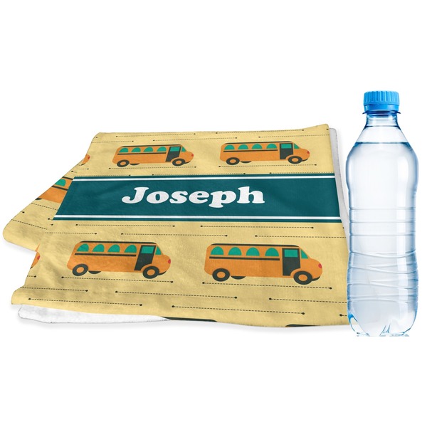 Custom School Bus Sports & Fitness Towel (Personalized)