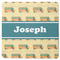 School Bus Square Rubber Backed Coaster (Personalized)