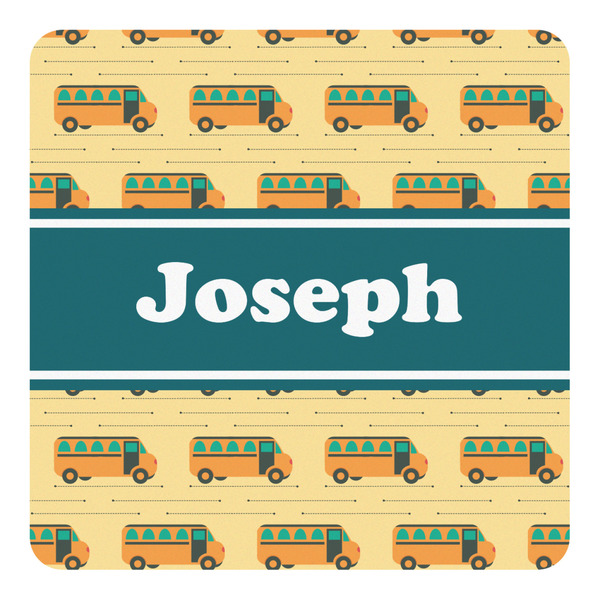Custom School Bus Square Decal - Small (Personalized)