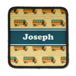 School Bus Iron On Square Patch w/ Name or Text