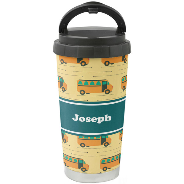 Custom School Bus Stainless Steel Coffee Tumbler (Personalized)