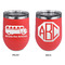 School Bus Stainless Wine Tumblers - Coral - Double Sided - Approval