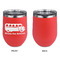 School Bus Stainless Wine Tumblers - Coral - Single Sided - Approval