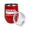 School Bus Stainless Wine Tumblers - Red - Double Sided - Alt View