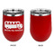 School Bus Stainless Wine Tumblers - Red - Single Sided - Approval