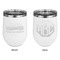School Bus Stainless Wine Tumblers - White - Double Sided - Approval