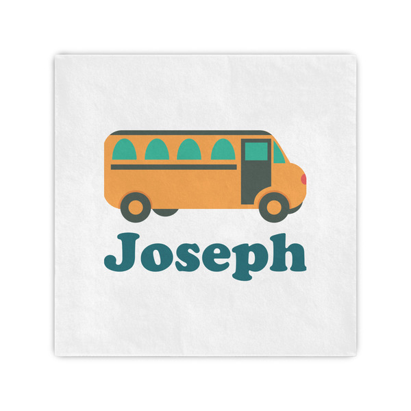 Custom School Bus Standard Cocktail Napkins (Personalized)