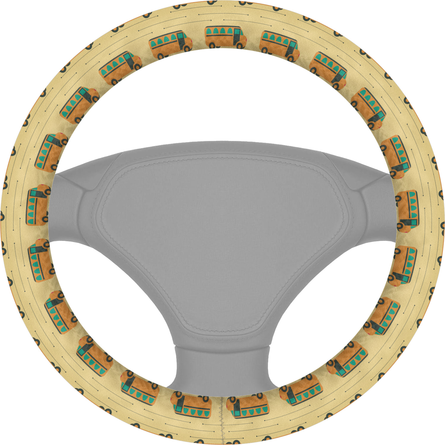 School Bus Steering Wheel Cover (Personalized) YouCustomizeIt