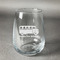 School Bus Stemless Wine Glass - Engraved (Personalized)