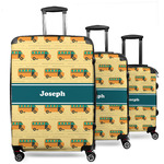 School Bus 3 Piece Luggage Set - 20" Carry On, 24" Medium Checked, 28" Large Checked (Personalized)