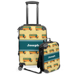 School Bus Kids 2-Piece Luggage Set - Suitcase & Backpack (Personalized)