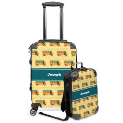 School Bus Kids 2-Piece Luggage Set - Suitcase & Backpack (Personalized)