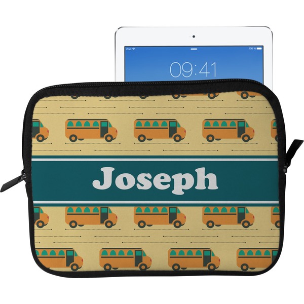 Custom School Bus Tablet Case / Sleeve - Large (Personalized)
