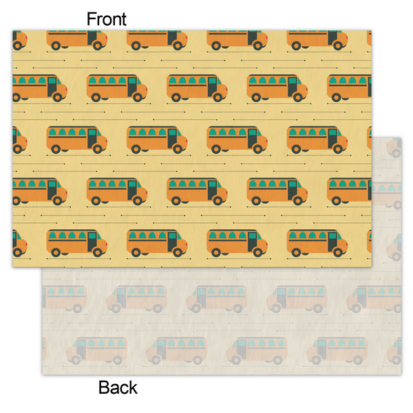 School Bus Tissue Paper - Heavyweight - Small - Front & Back