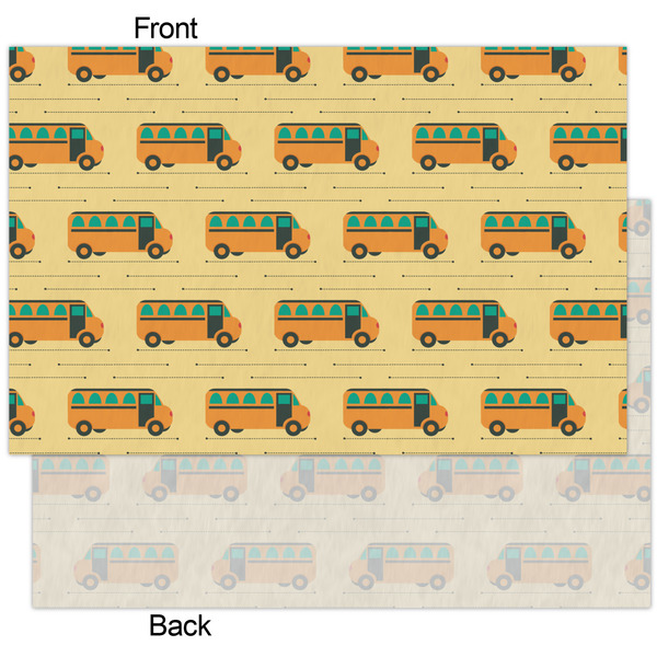 School Bus Tissue Paper - Heavyweight - XL - Front & Back