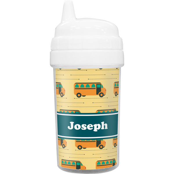 Custom School Bus Toddler Sippy Cup (Personalized)