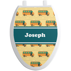 School Bus Toilet Seat Decal - Elongated (Personalized)