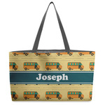 School Bus Beach Totes Bag - w/ Black Handles (Personalized)