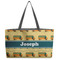 School Bus Beach Totes Bag - w/ Black Handles (Personalized)
