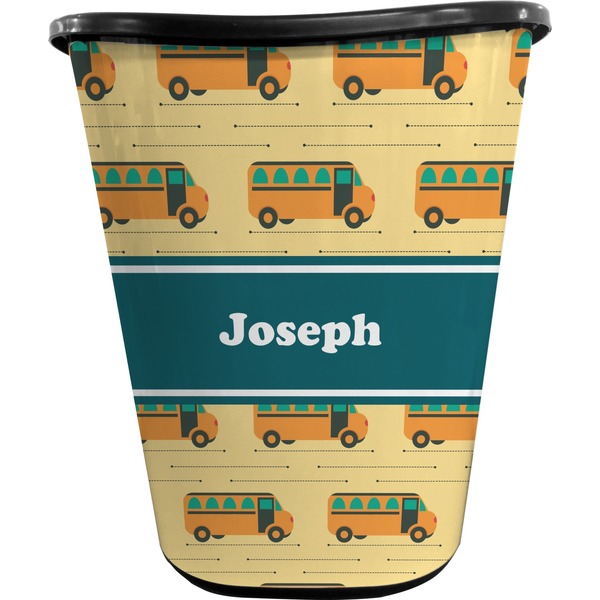 School Bus Trash Can Black