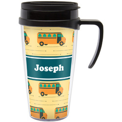 School Bus Acrylic Travel Mug with Handle (Personalized)