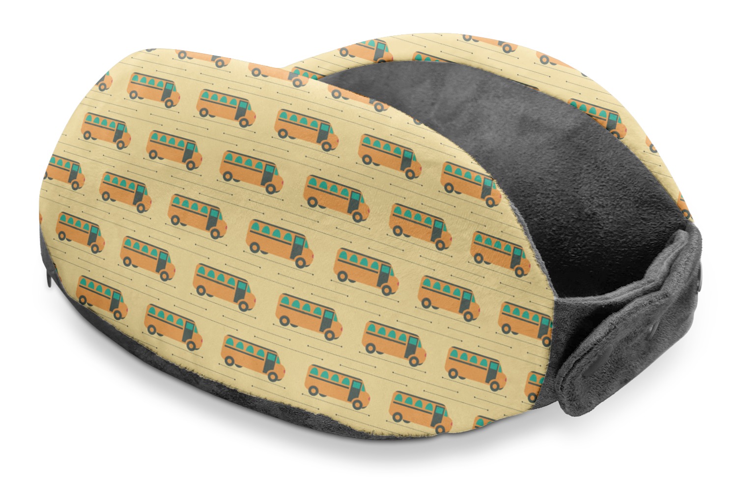 Custom School Bus Travel Neck Pillow YouCustomizeIt