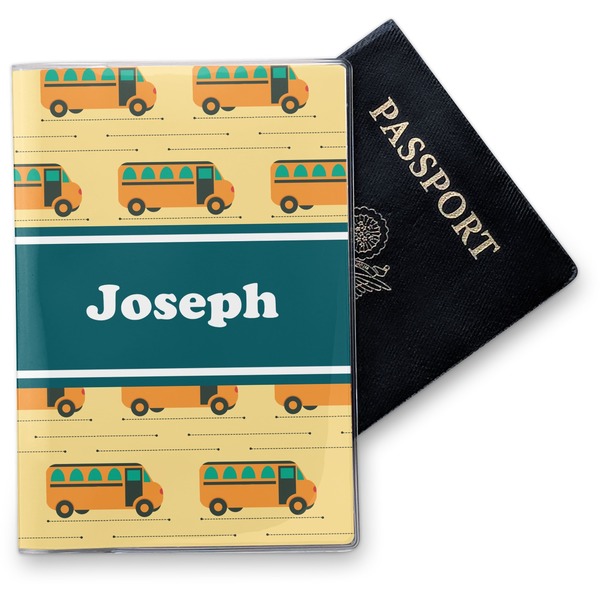 Custom School Bus Vinyl Passport Holder (Personalized)