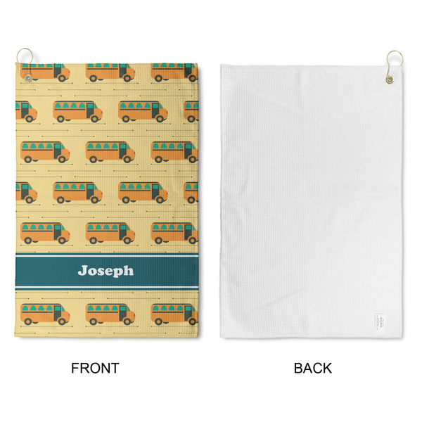 School Bus Waffle Weave Golf Towel - Approval