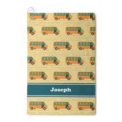 School Bus Waffle Weave Golf Towel (Personalized)