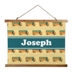 School Bus Wall Hanging Tapestry - Wide (Personalized)