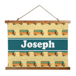 School Bus Wall Hanging Tapestry - Wide (Personalized)