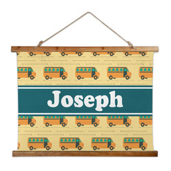 School Bus Wall Hanging Tapestry - Wide (Personalized)