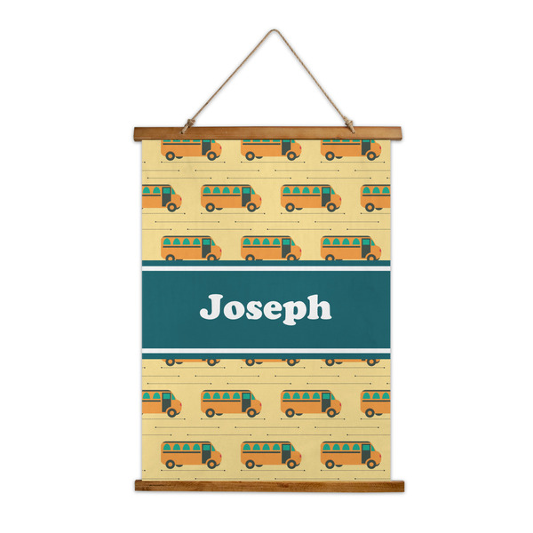 Custom School Bus Wall Hanging Tapestry - Tall (Personalized)