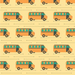 School Bus Wallpaper & Surface Covering (Water Activated 24"x 24" Sample)