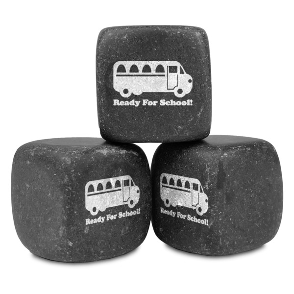 Custom School Bus Whiskey Stone Set - Set of 3 (Personalized)