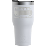 School Bus RTIC Tumbler - White - Engraved Front (Personalized)