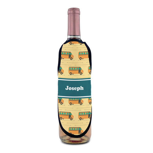 School Bus Wine Bottle Apron - IN CONTEXT