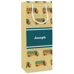 School Bus Wine Gift Bags - Matte (Personalized)