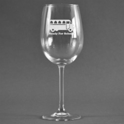 School Bus Wine Glass - Engraved (Personalized)