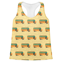 School Bus Womens Racerback Tank Top - Small (Personalized)