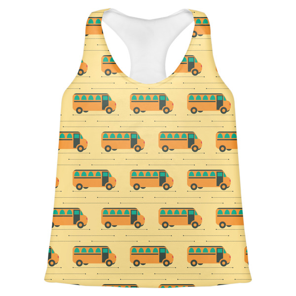 Custom School Bus Womens Racerback Tank Top - X Small