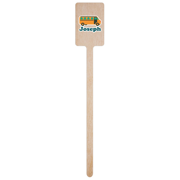 School Bus Wooden 6.25" Stir Stick - Rectangular - Single Stick