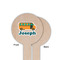 School Bus Wooden 6" Food Pick - Round - Single Sided - Front & Back