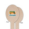 School Bus Wooden Food Pick - Oval - Single Sided - Front & Back