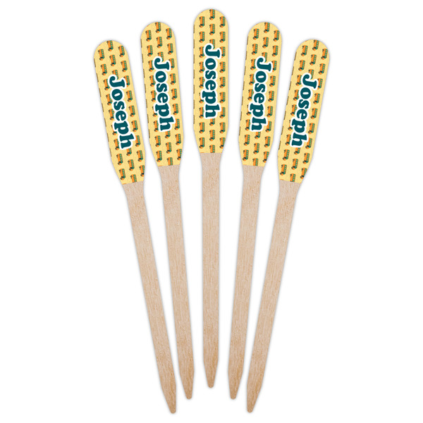 School Bus Wooden Food Pick - Paddle - Fan View