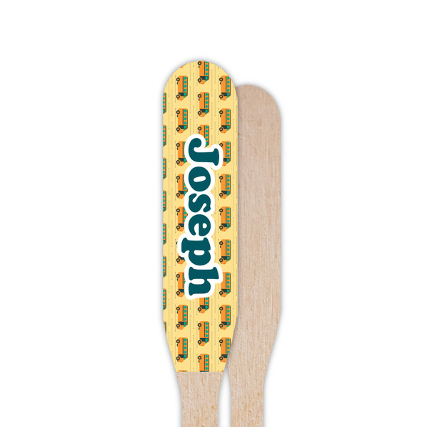 School Bus Wooden Food Pick - Paddle - Single Sided - Front & Back