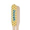 School Bus Wooden Food Pick - Paddle - Single Sided - Front & Back