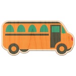 School Bus Genuine Maple or Cherry Wood Sticker