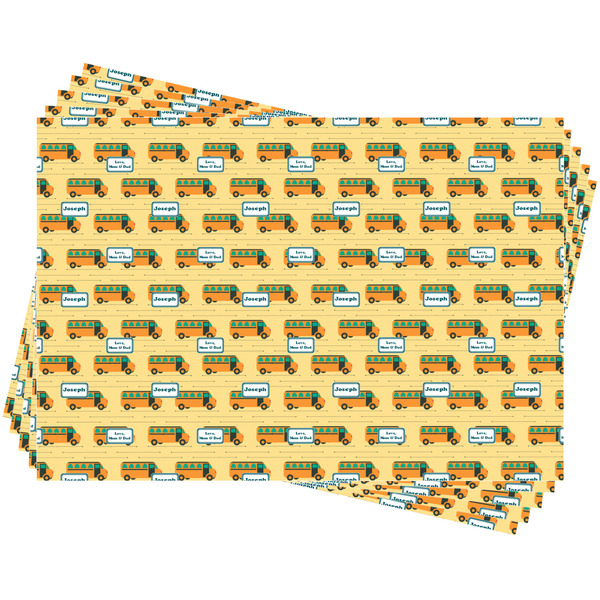 School Bus Wrapping Paper - 5 Sheets Approval