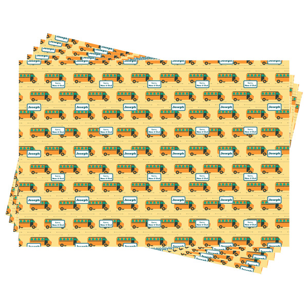School Bus Wrapping Paper - Front & Back - Sheets Approval